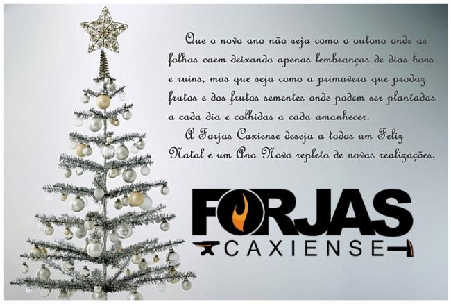 Desejamos a todos um Feliz Natal e um Próspero Ano Novo.
