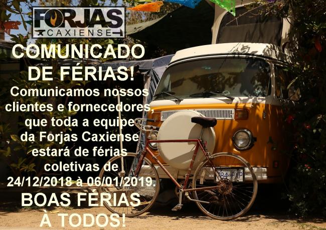 COMUNICADO DE FÉRIAS COLETIVAS!